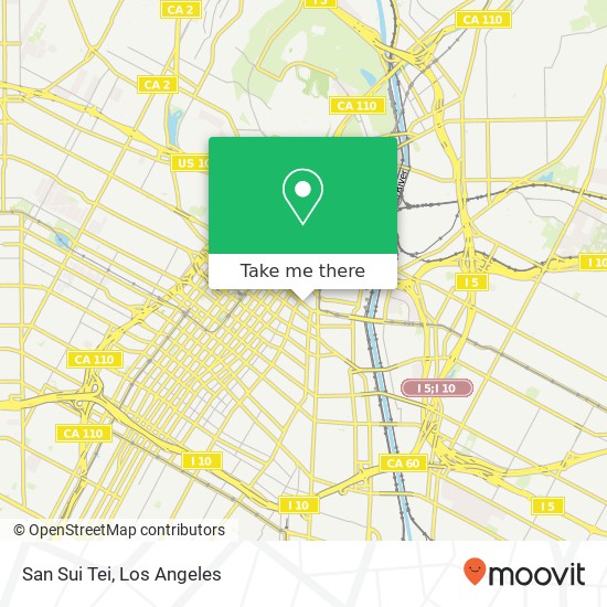 Mapa de San Sui Tei, 313 E 1st St Los Angeles, CA 90012