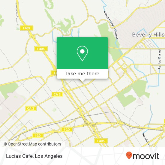 Mapa de Lucia's Cafe, 1732 Westwood Blvd Los Angeles, CA 90024
