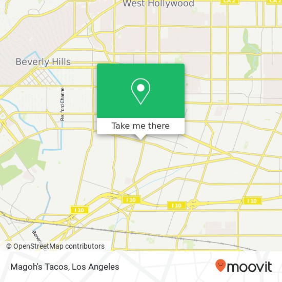 Mapa de Magoh's Tacos, 5877 W Pico Blvd Los Angeles, CA 90019