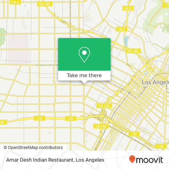 Mapa de Amar Desh Indian Restaurant, 2411 W Olympic Blvd Los Angeles, CA 90006