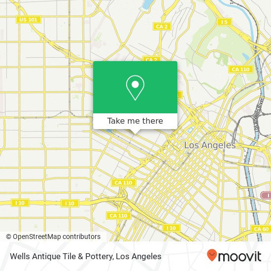 Mapa de Wells Antique Tile & Pottery, 1540 W 6th St Los Angeles, CA 90017