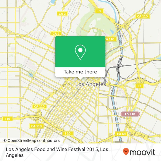 Mapa de Los Angeles Food and Wine Festival 2015