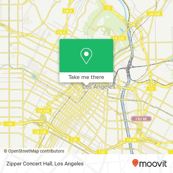 Mapa de Zipper Concert Hall