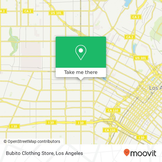 Mapa de Bubito Clothing Store, 834 S Vermont Ave Los Angeles, CA 90005