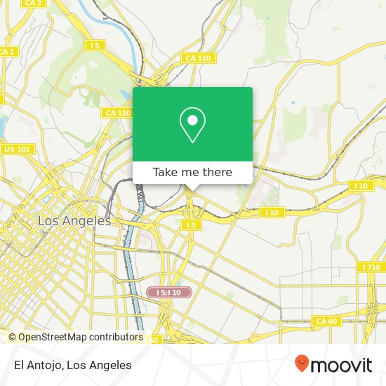 Mapa de El Antojo, 1640 Marengo St Los Angeles, CA 90033