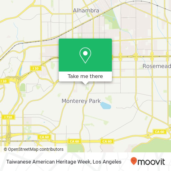 Mapa de Taiwanese American Heritage Week