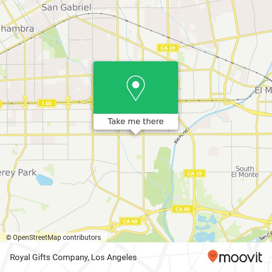 Mapa de Royal Gifts Company, 8450 Garvey Ave Rosemead, CA 91770