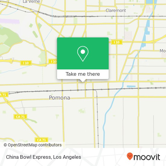 Mapa de China Bowl Express, 642 E Holt Ave Pomona, CA 91767
