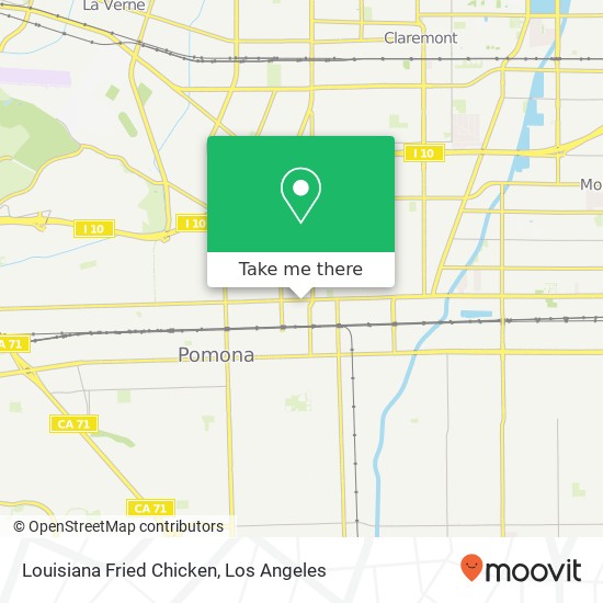 Mapa de Louisiana Fried Chicken, 642 E Holt Ave Pomona, CA 91767