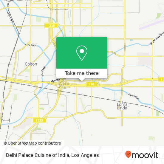 Mapa de Delhi Palace Cuisine of India, 2001 Diners Ct San Bernardino, CA 92408