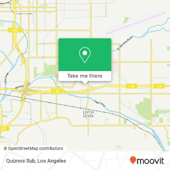 Mapa de Quiznos Sub, 1060 Harriman Pl San Bernardino, CA 92408