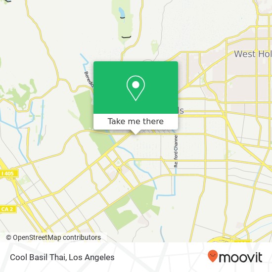 Mapa de Cool Basil Thai, 120 S Linden Dr Beverly Hills, CA 90212