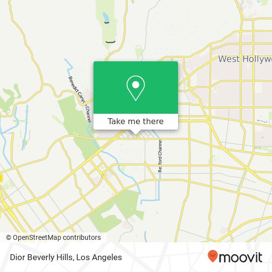 Mapa de Dior Beverly Hills, 309 N Rodeo Dr Beverly Hills, CA 90210