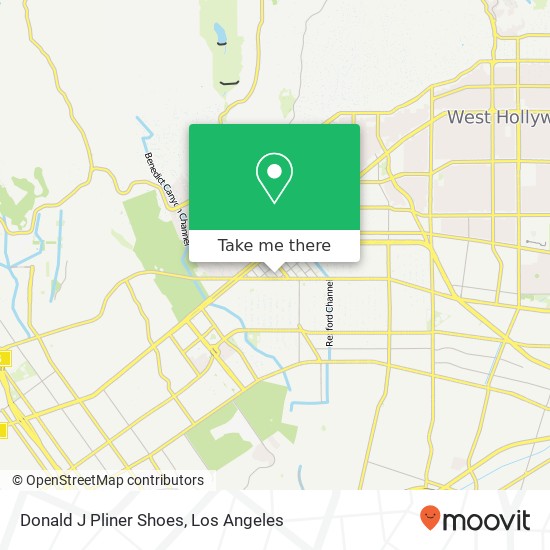 Mapa de Donald J Pliner Shoes, 341 N Camden Dr Beverly Hills, CA 90210