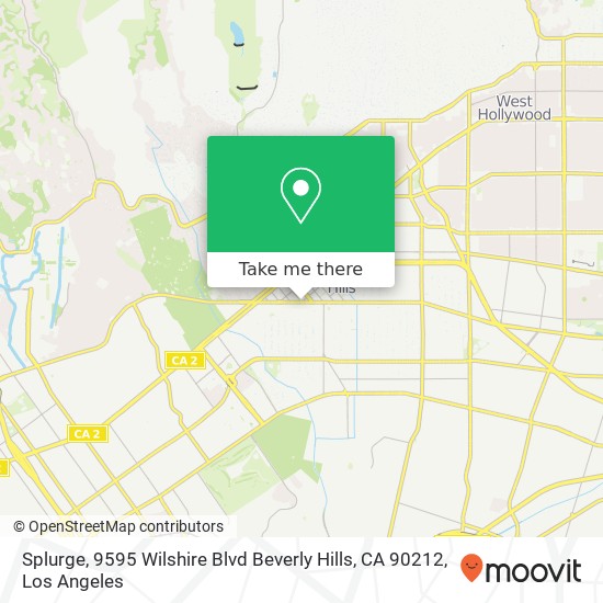 Mapa de Splurge, 9595 Wilshire Blvd Beverly Hills, CA 90212
