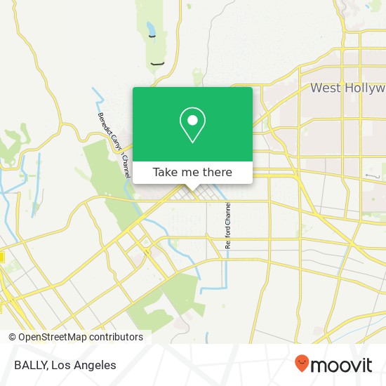 Mapa de BALLY, 340 N Rodeo Dr Beverly Hills, CA 90210