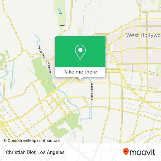Mapa de Christian Dior, 265 N Beverly Dr Beverly Hills, CA 90210