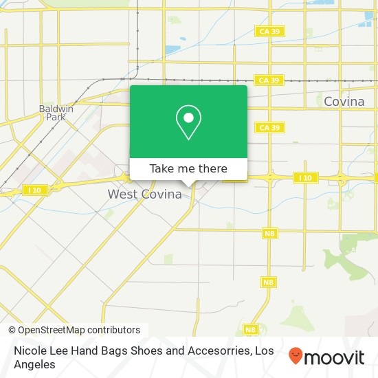 Mapa de Nicole Lee Hand Bags Shoes and Accesorries, 252 Plaza Dr West Covina, CA 91790