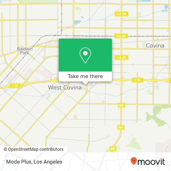 Mapa de Mode Plus, 2054 Plaza Dr West Covina, CA 91790
