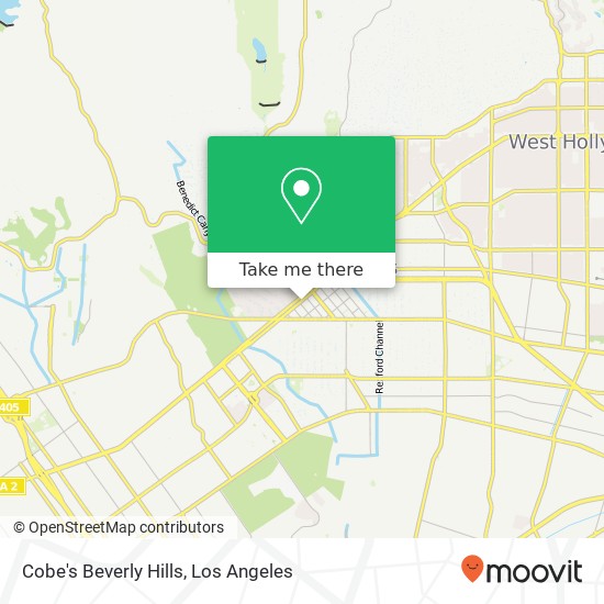 Mapa de Cobe's Beverly Hills, 9640 Santa Monica Blvd Beverly Hills, CA 90210