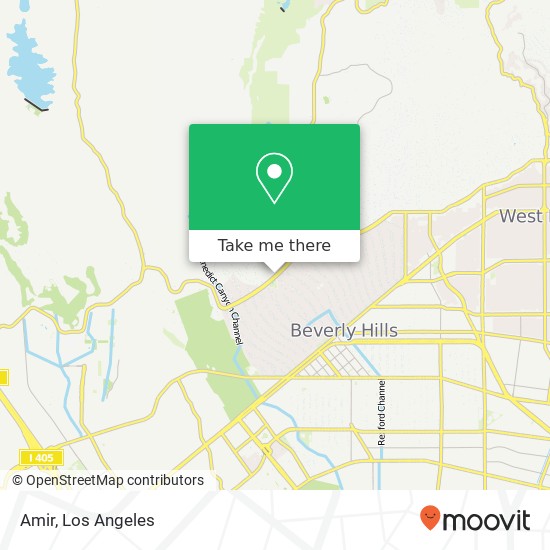 Mapa de Amir, 9641 Sunset Blvd Beverly Hills, CA 90210