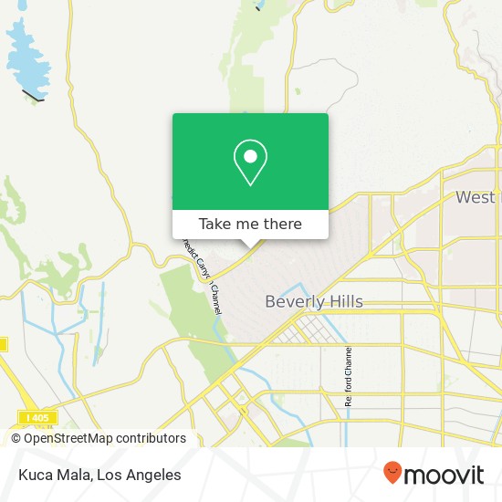 Mapa de Kuca Mala, 9641 Sunset Blvd Beverly Hills, CA 90210