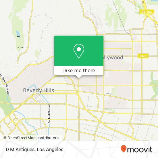 Mapa de D M Antiques, 444 N La Cienega Blvd Los Angeles, CA 90048