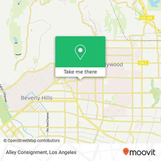 Mapa de Alley Consignment, 8437 Clinton St West Hollywood, CA 90048