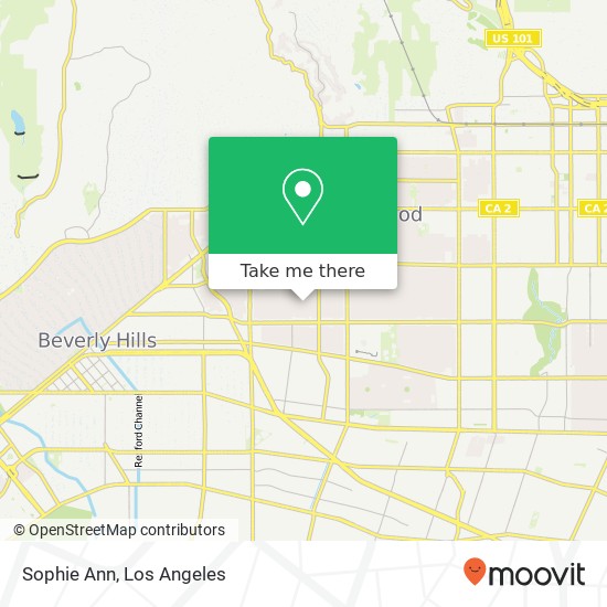 Mapa de Sophie Ann, 415 N La Jolla Ave Los Angeles, CA 90048