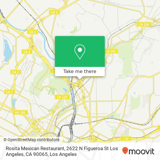 Mapa de Rosita Mexican Restaurant, 2622 N Figueroa St Los Angeles, CA 90065