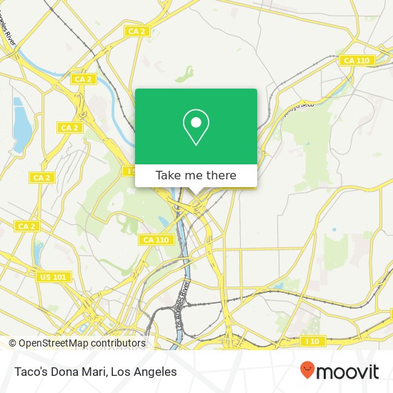 Mapa de Taco's Dona Mari, 2619 N Figueroa St Los Angeles, CA 90065