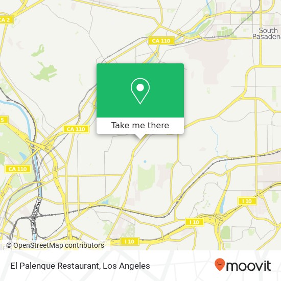 Mapa de El Palenque Restaurant, 4501 Huntington Dr N Los Angeles, CA 90032