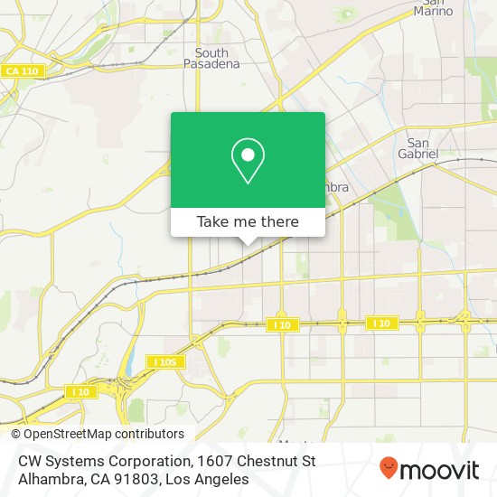 CW Systems Corporation, 1607 Chestnut St Alhambra, CA 91803 map