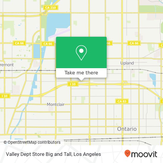Valley Dept Store Big and Tall, 1394 W 7th St Upland, CA 91786 map