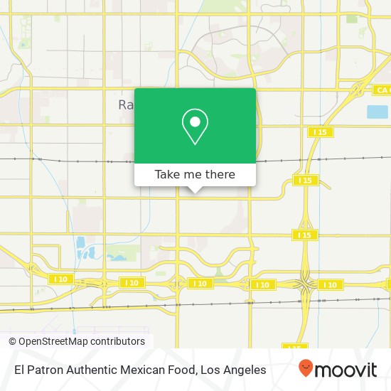 Mapa de El Patron Authentic Mexican Food, 9269 Utica Ave Rancho Cucamonga, CA 91730