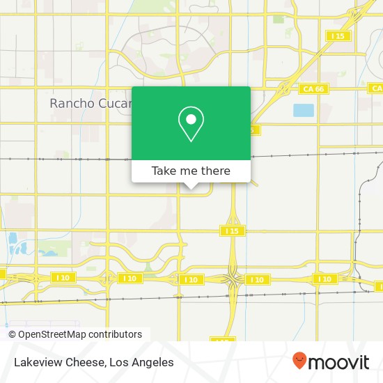 Mapa de Lakeview Cheese, 9281 Pittsburgh Ave Rancho Cucamonga, CA 91730