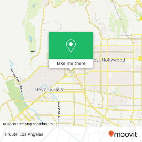 Mapa de Fruute, 8951 Santa Monica Blvd West Hollywood, CA 90069