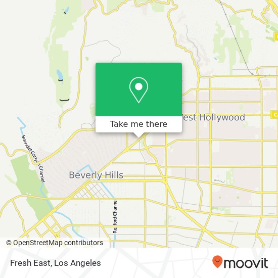 Mapa de Fresh East, 8951 Santa Monica Blvd West Hollywood, CA 90069