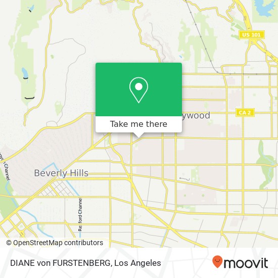 Mapa de DIANE von FURSTENBERG, 8407 Melrose Ave West Hollywood, CA 90069