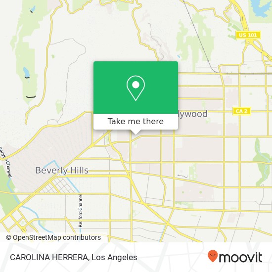 Mapa de CAROLINA HERRERA, 8441 Melrose Pl West Hollywood, CA 90069
