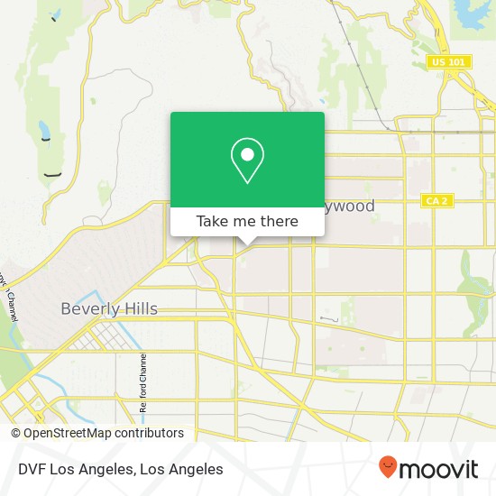 Mapa de DVF Los Angeles, 8407 Melrose Ave West Hollywood, CA 90069