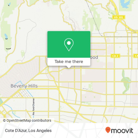 Mapa de Cote D'Azur, 8262 Melrose Ave Los Angeles, CA 90046