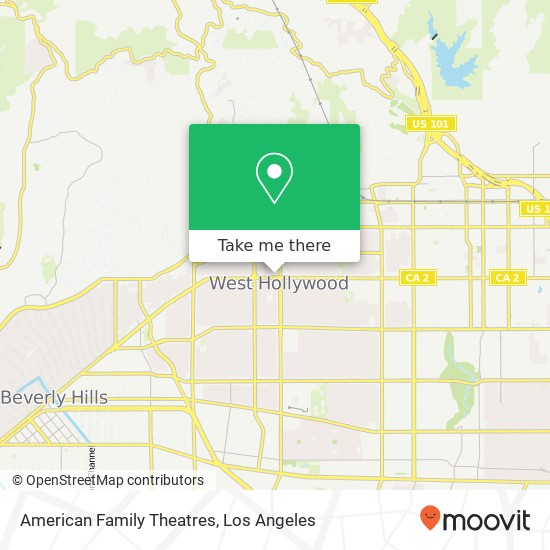 American Family Theatres map