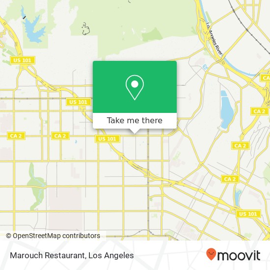 Mapa de Marouch Restaurant, 4905 Santa Monica Blvd Los Angeles, CA 90029