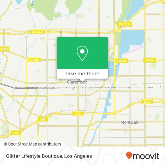 Mapa de Glitter Lifestyle Boutique, 206 W Bonita Ave Claremont, CA 91711