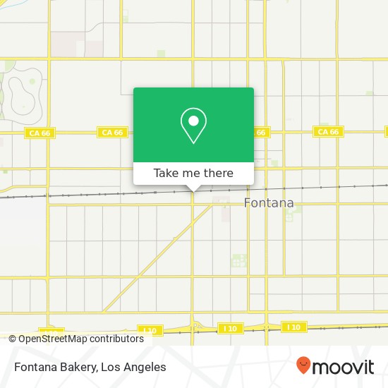 Mapa de Fontana Bakery, 16110 Ceres Ave Fontana, CA 92335
