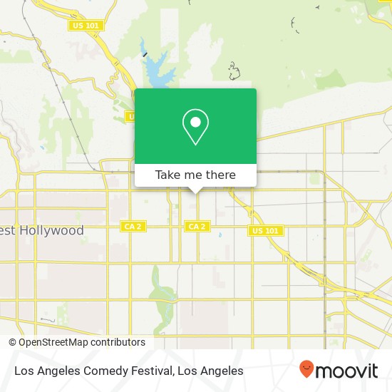 Los Angeles Comedy Festival map