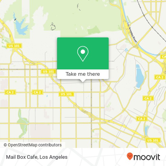 Mapa de Mail Box Cafe, 4912 Fountain Ave Los Angeles, CA 90029