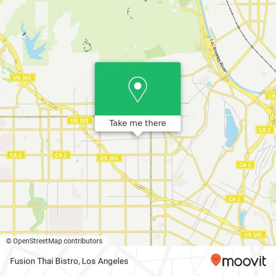 Mapa de Fusion Thai Bistro, 1308 N Edgemont St Los Angeles, CA 90027