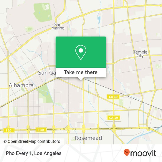 Mapa de Pho Every 1, 712 Sunset Ave San Gabriel, CA 91776